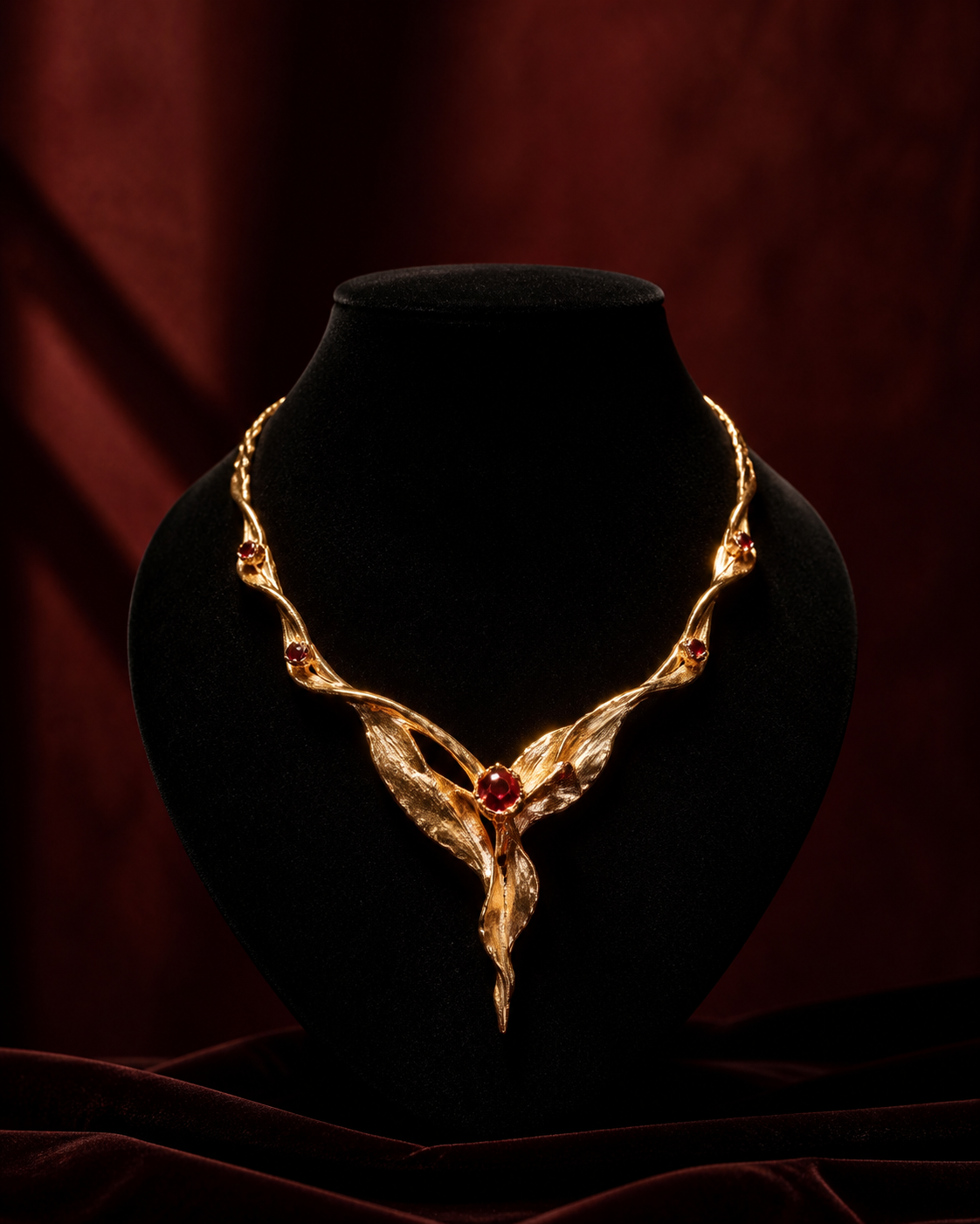 Burmese Ruby and Diamond Necklace