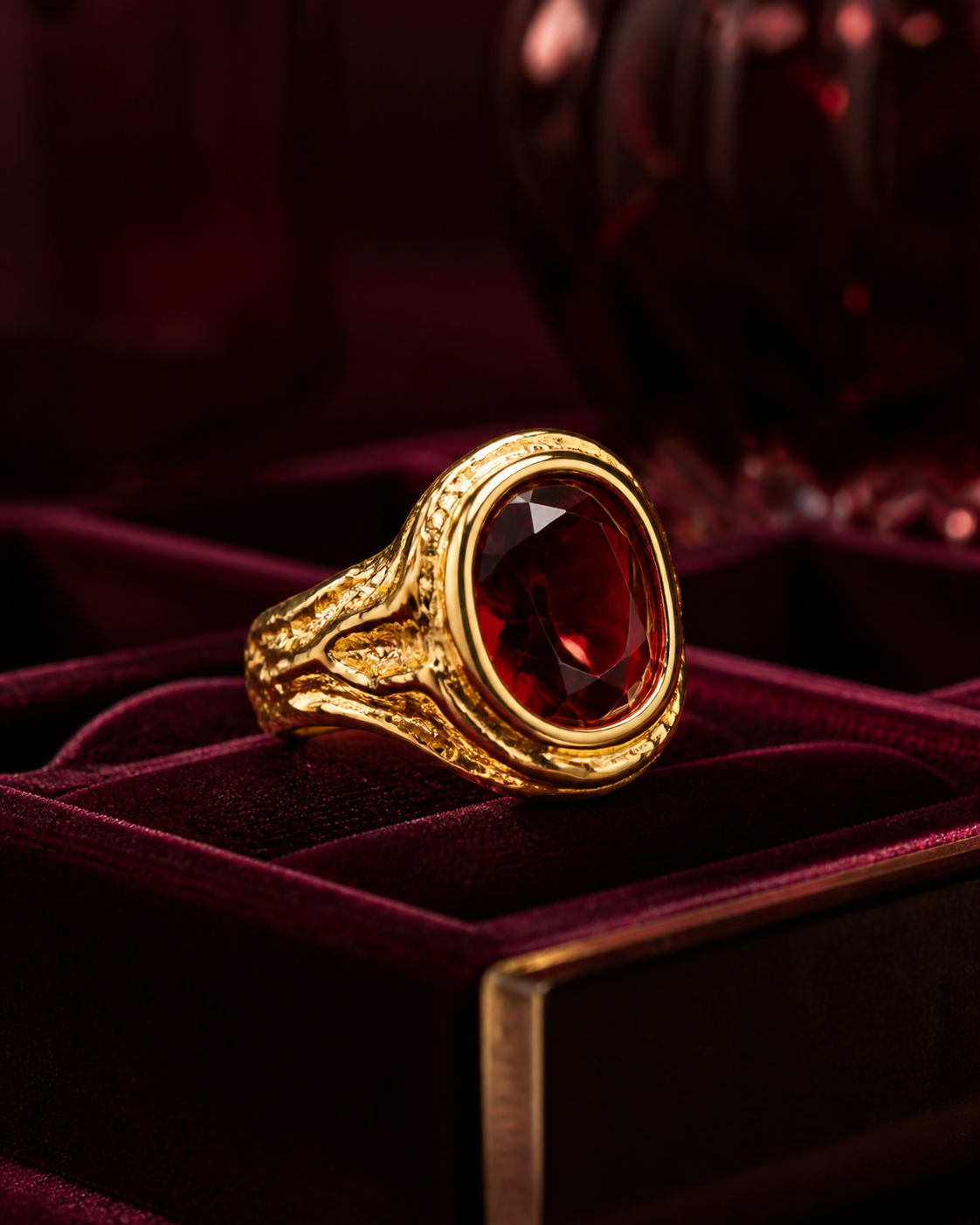 Deep Gemstone Signet Ring